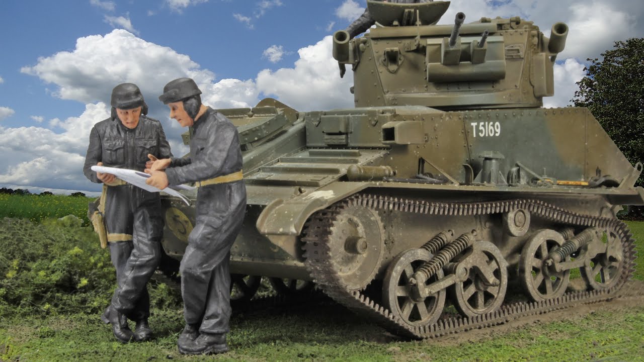 Lost Tank in France, May 1940, BEF diorama - vignette | Vickers