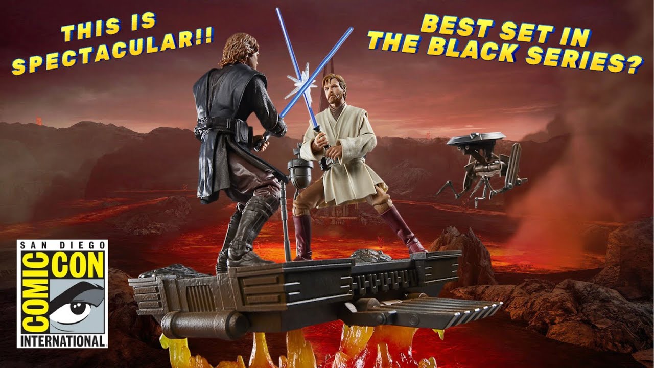 Anakin & Obi-Wan Mustafar Duel SDCC Set! Star Wars The Black