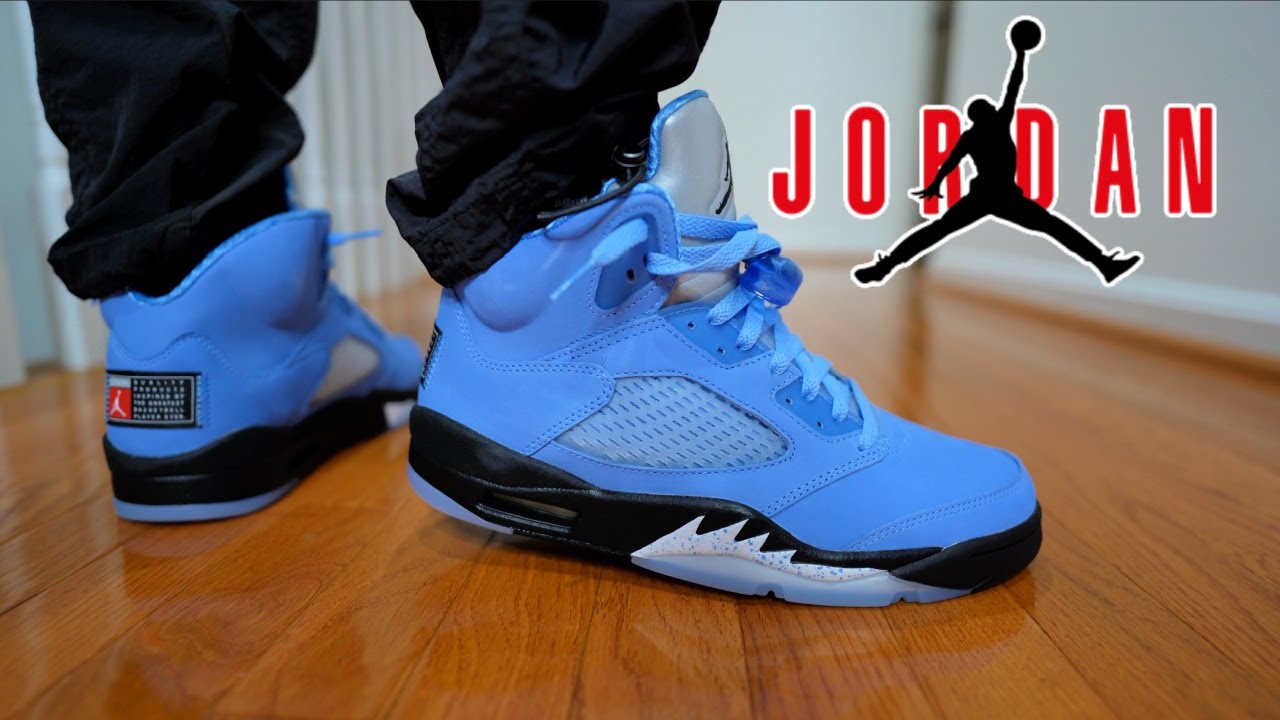 JORDAN 5 UNC UNIVERSITY BLUE REVIEW & ON FEET (WORTH BUYING