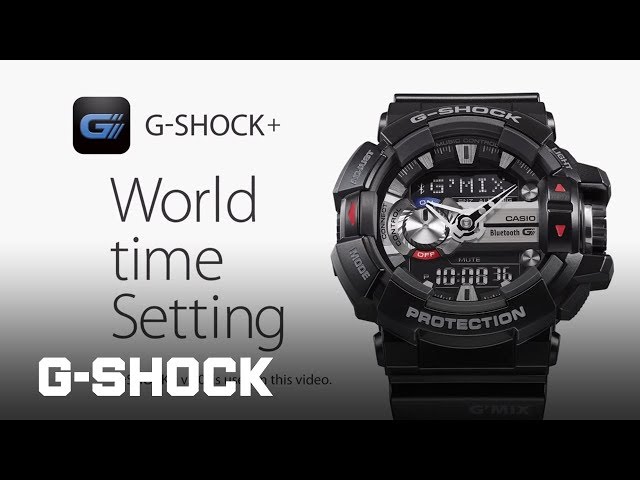 G-SHOCK GBA-400 - How to set the world time in G-SHOCK+ v2.0 - YouTube