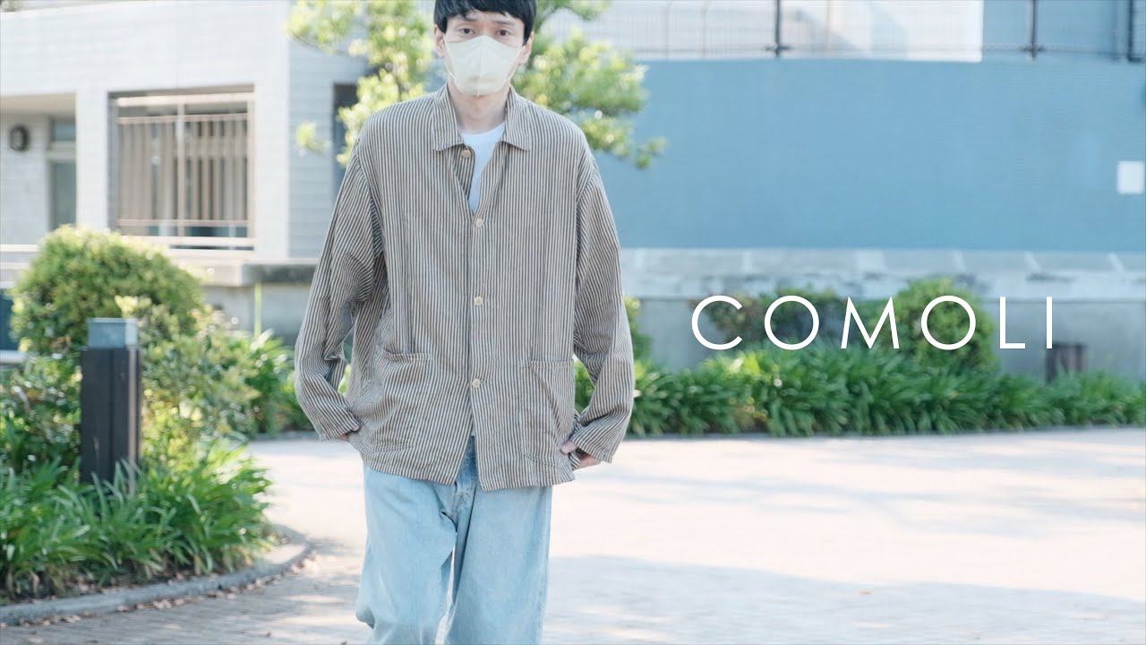 COMOLI】ストライプ大本命のワークジャケット購入しました。 - YouTube