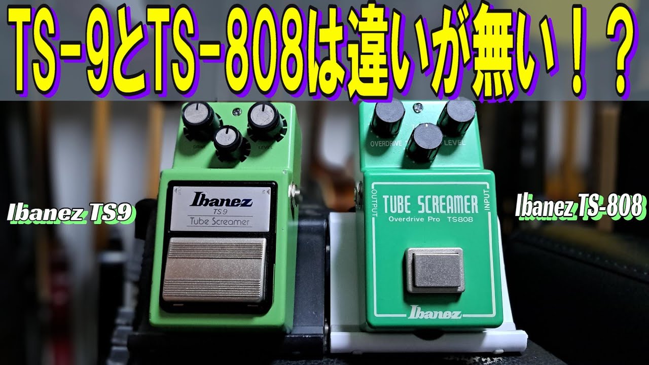 Ibanezの名機TS-9とTS-808を比較したら、ほぼ同じ音だった！？【Ibanez