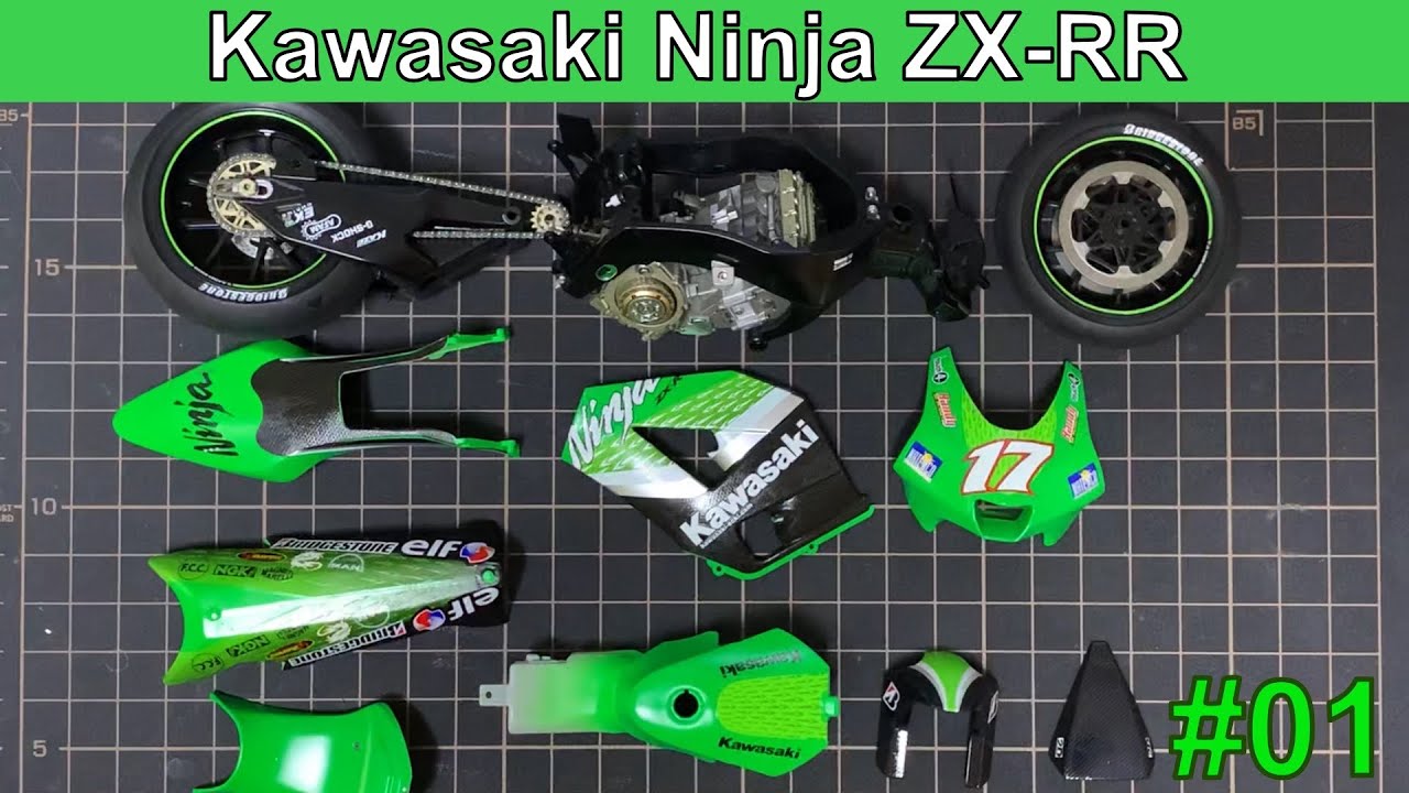 Build Kawasaki Ninja ZX-RR - Tamiya 1/12 scale - part1 - YouTube