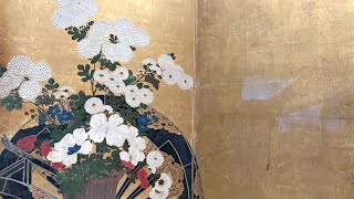 美術品鑑賞第620回【花車図屏風】筆者不詳‐東京国立博物館所蔵 - YouTube