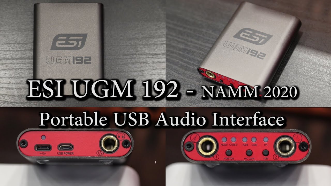 ESI UGM192 Portable USB Audio Interface - NAMM 2020 - YouTube