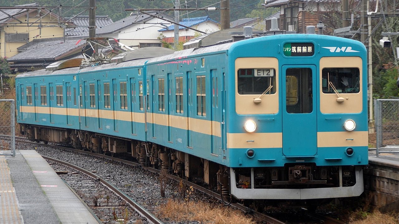 4K60P】【国鉄色リバイバル塗装】JR筑肥線・唐津線103系1500番台E12