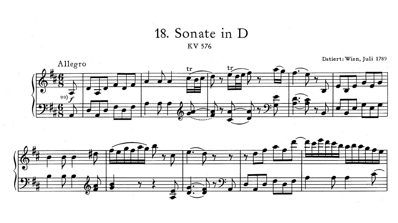 Mozart: Piano Sonata No. 18 in D major KV 576 - Alicia de Larrocha