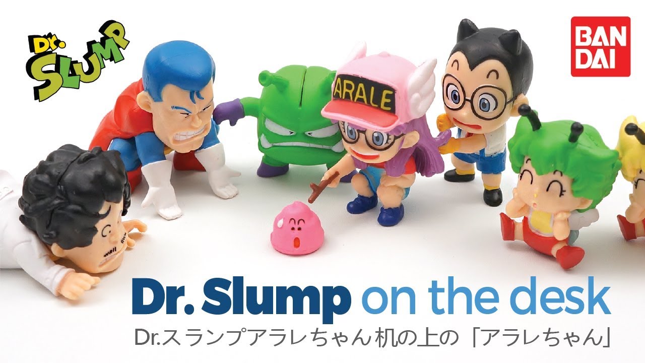 Dr.Slump on the desk mini figures / Dr.スランプ 机の上の「アラレ