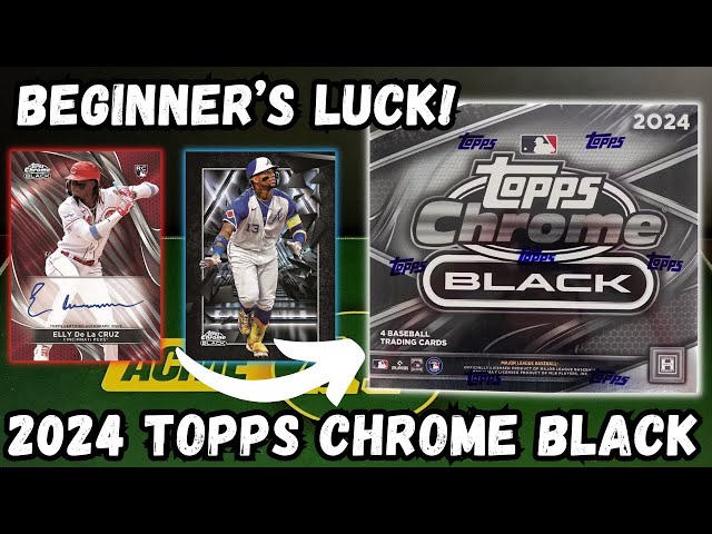 BIG SSP HIT! 2024 Topps Chrome Black Baseball Hobby Box Review