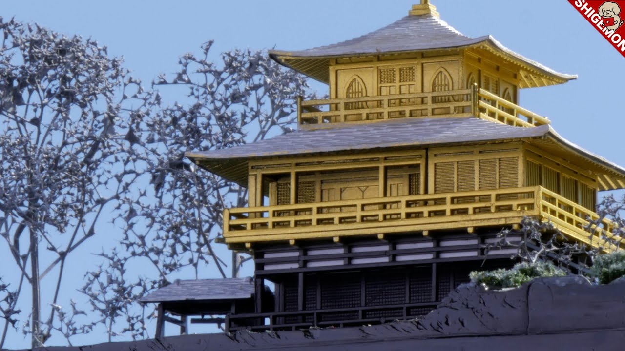 雪が積もった金閣寺を作る / Diorama of Kinkakuji Temple / Nゲージ