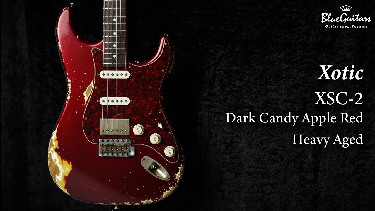 Xotic XSC-2 - Dark Candy Apple Red Heavy Aged / Alder / RM-R #3302