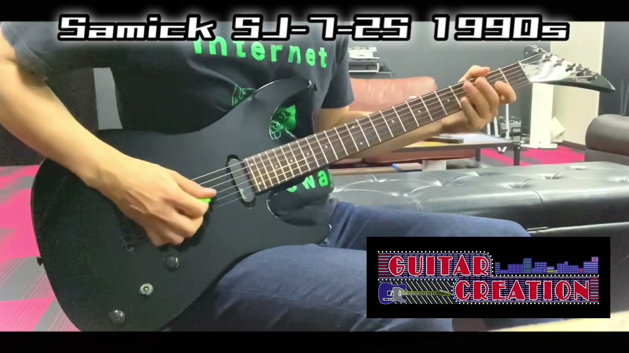 Samick SJ-7-2S Black 1990年代製【90's Band-Movement Guitar】3.21kg