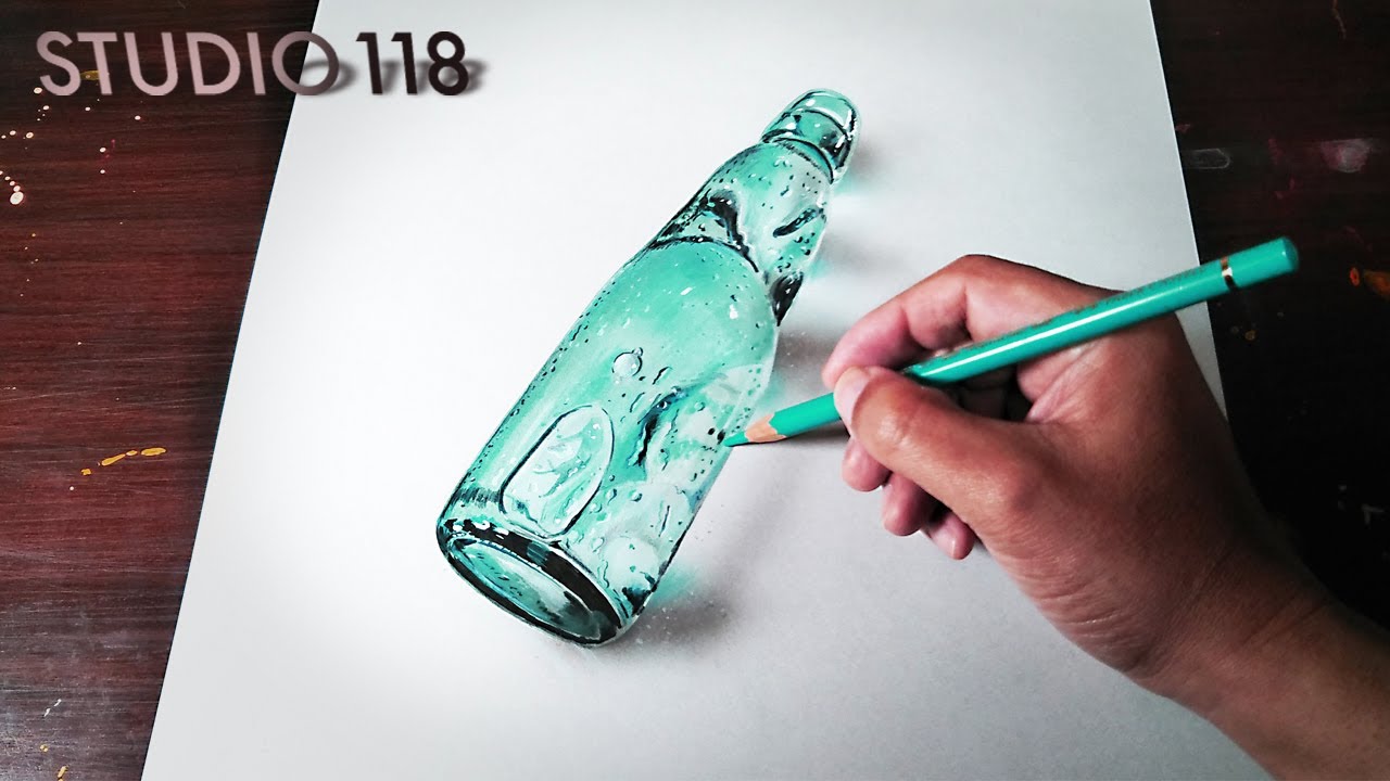 I tried to draw Ramune realistically. Illustration making Drawing