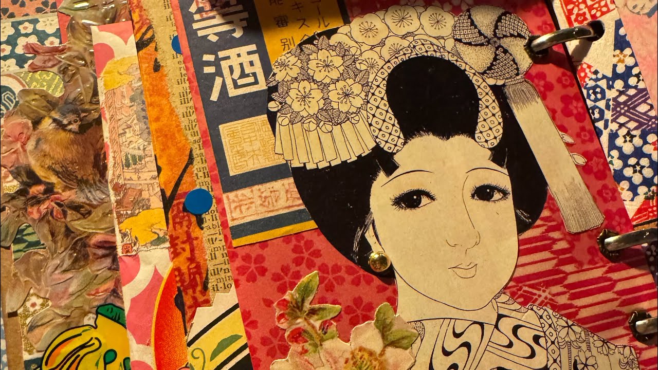 昭和レトロなジャンクジャ一ナルをめくってい| junk journal |flip