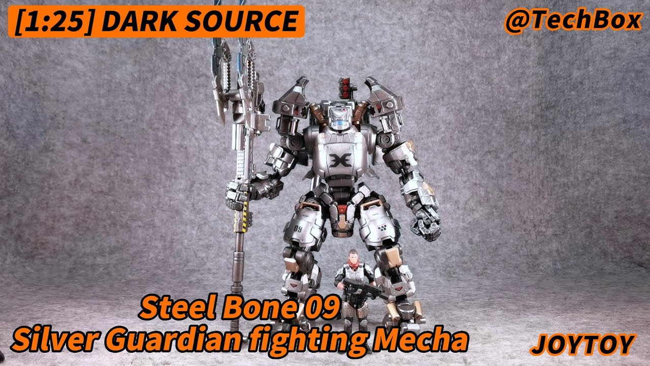 Joytoy Dark Source, Steel Bone 09 Silver Guardian fighting Mecha
