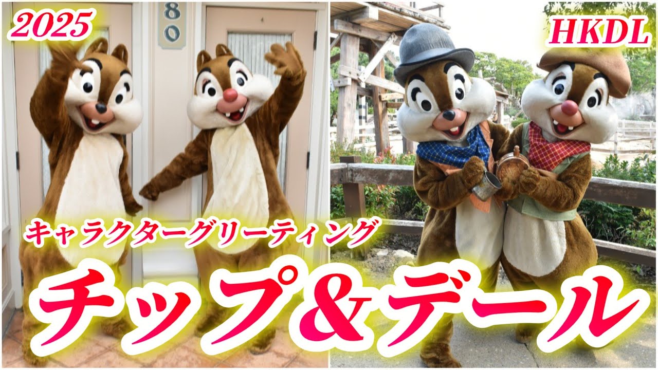 2025【HKDL】チップとデールのキャラクターグリーティング - YouTube
