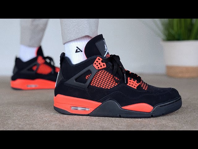 Air Jordan 4 CRIMSON Review & On Foot - YouTube