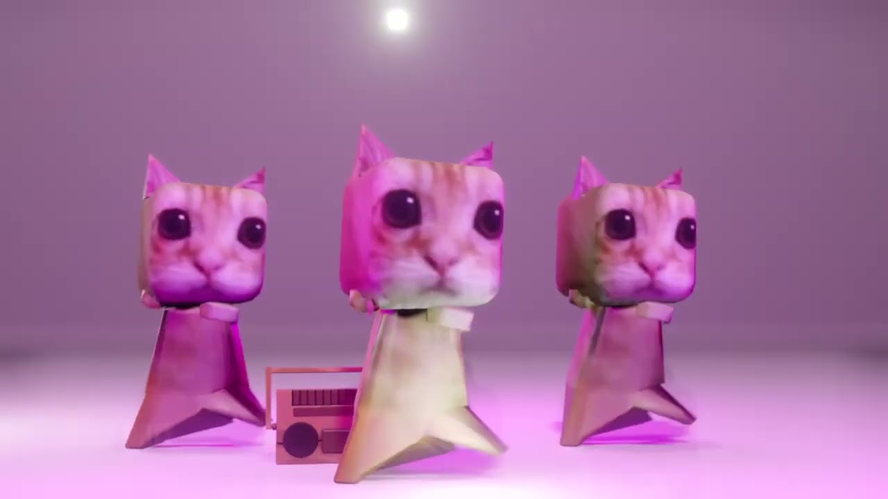El Gato Cats Dance to Nyan Ichi Ni San Arigato (Bemax Funk Remix