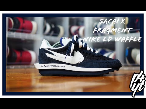 First Look:Sacai X Fragment Nike Ld Waffle Blackened Blue Unboxing