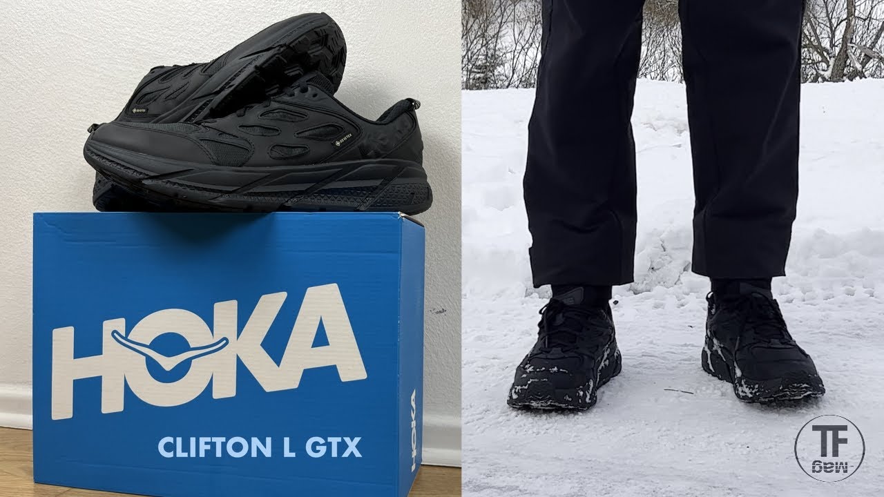 HOKA One One Clifton L Gore-Tex Black Review - YouTube