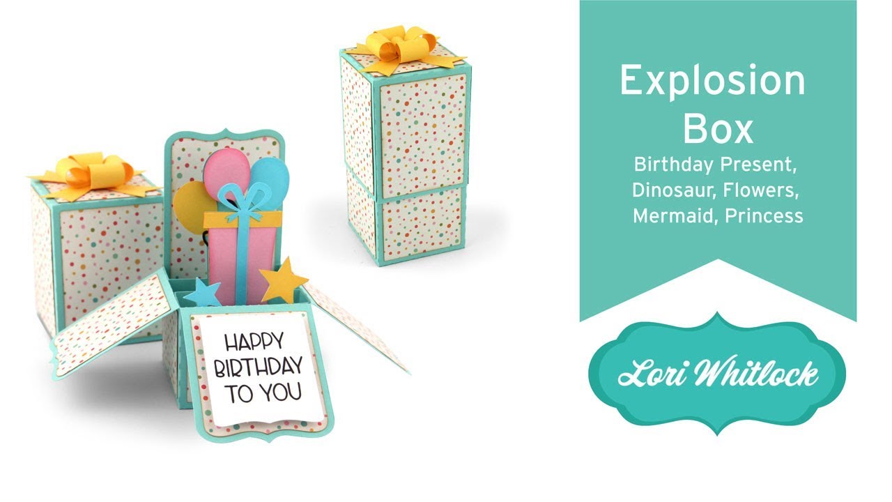 Explosion Box (Birthday Present, Dinosaur, Flowers, Mermaid, and