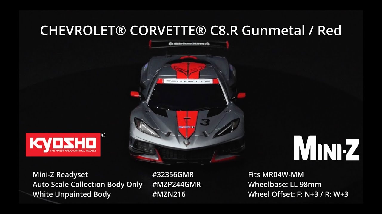 ミニッツRWD MR-04 レディセット シボレー コルベット C8.R ガンメタル