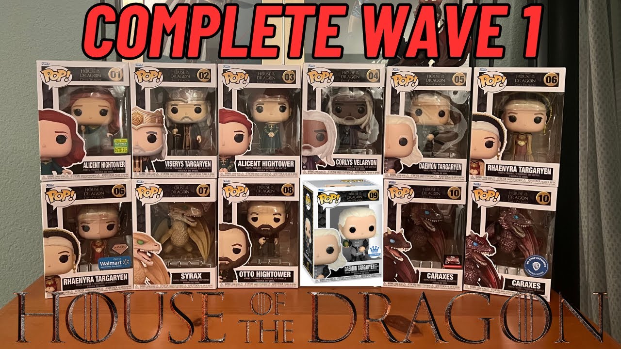 HOUSE OF THE DRAGON Complete Wave 1 Funko Pop Collection! - YouTube