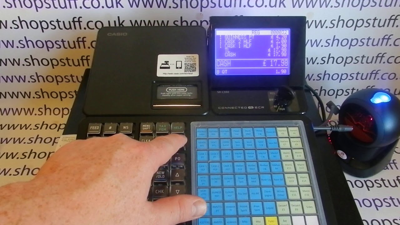 Casio SR-C550 / SRC550 / SRC 550 Cash Register Sales Demonstration