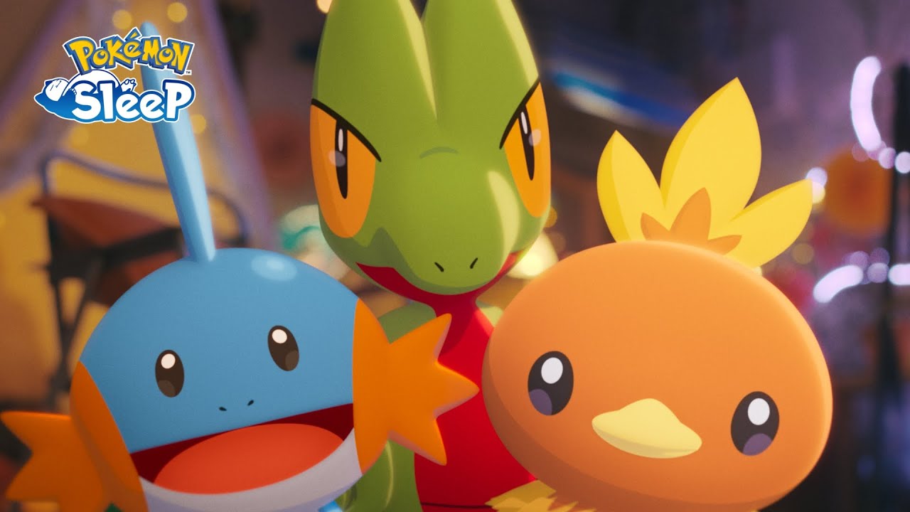 公式】『Pokémon Sleep』もうすぐ2周年！キモリ・アチャモ・ミズゴロウ