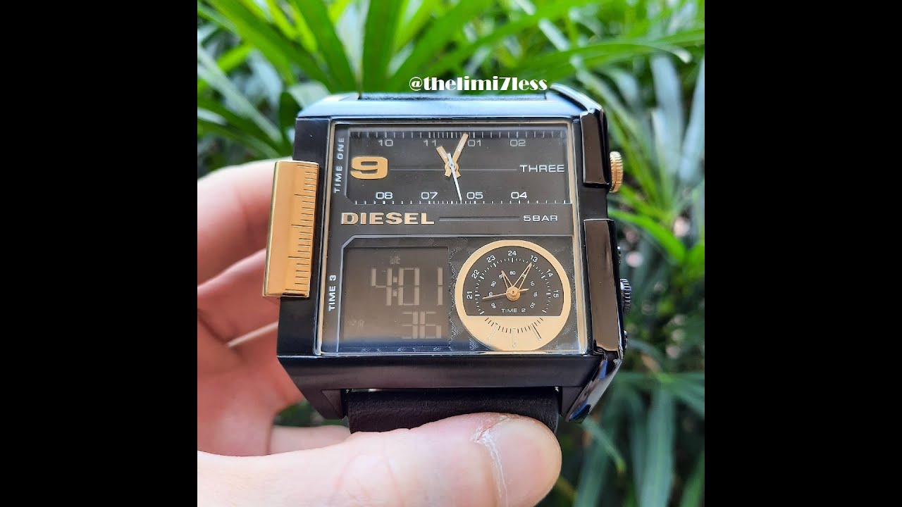 Jam tangan Diesel DZ-7208 triple time zone - YouTube