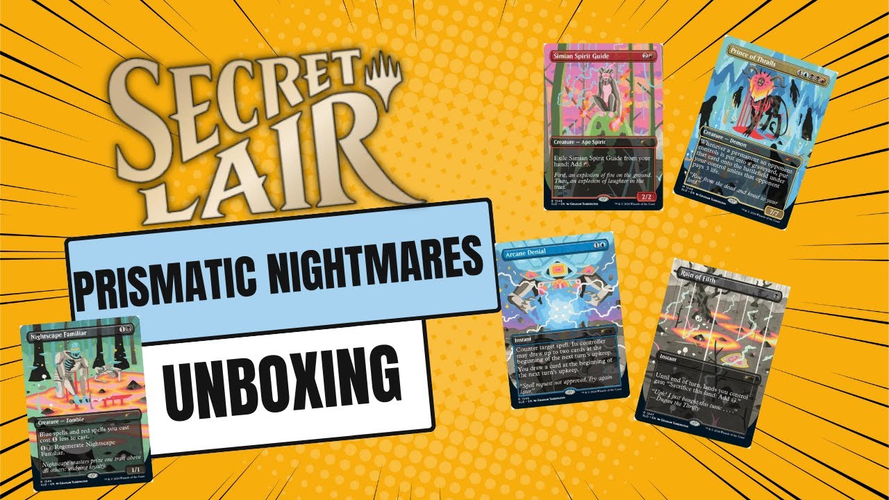 We wake from the MTG Secret Lair Unboxing: Prismatic Nightmares by