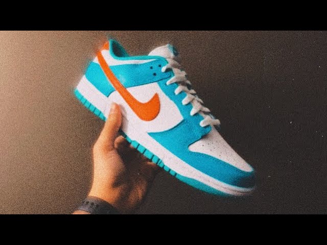 a MUST HAVE for many | Nike Dunk Low Miami Dolphins Showcase - YouTube
