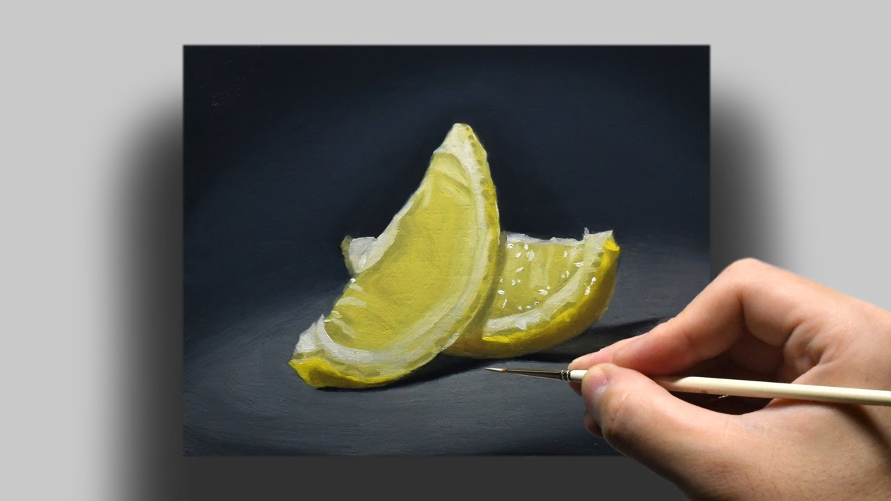 油絵] 1時間10分で描くリアルなレモンのメイキング | 描き方 | Oil