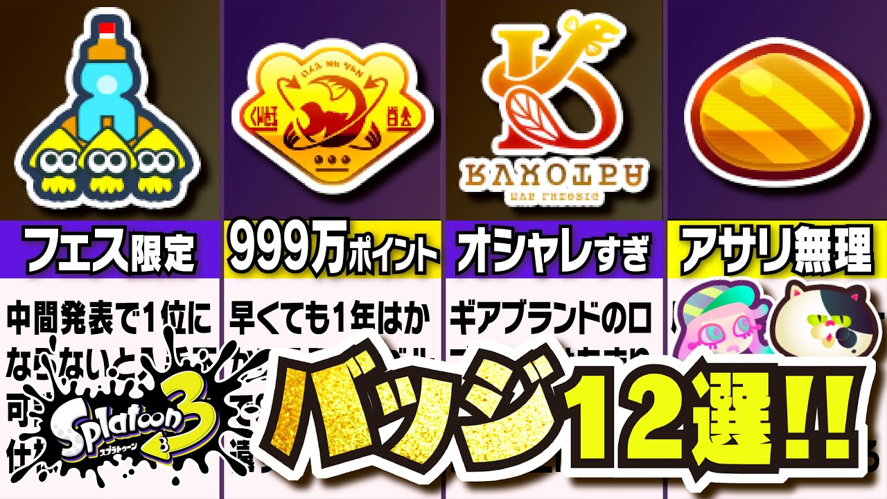 Top 12 Rare Badges] Show off your hard-to-obtain badges! A summary