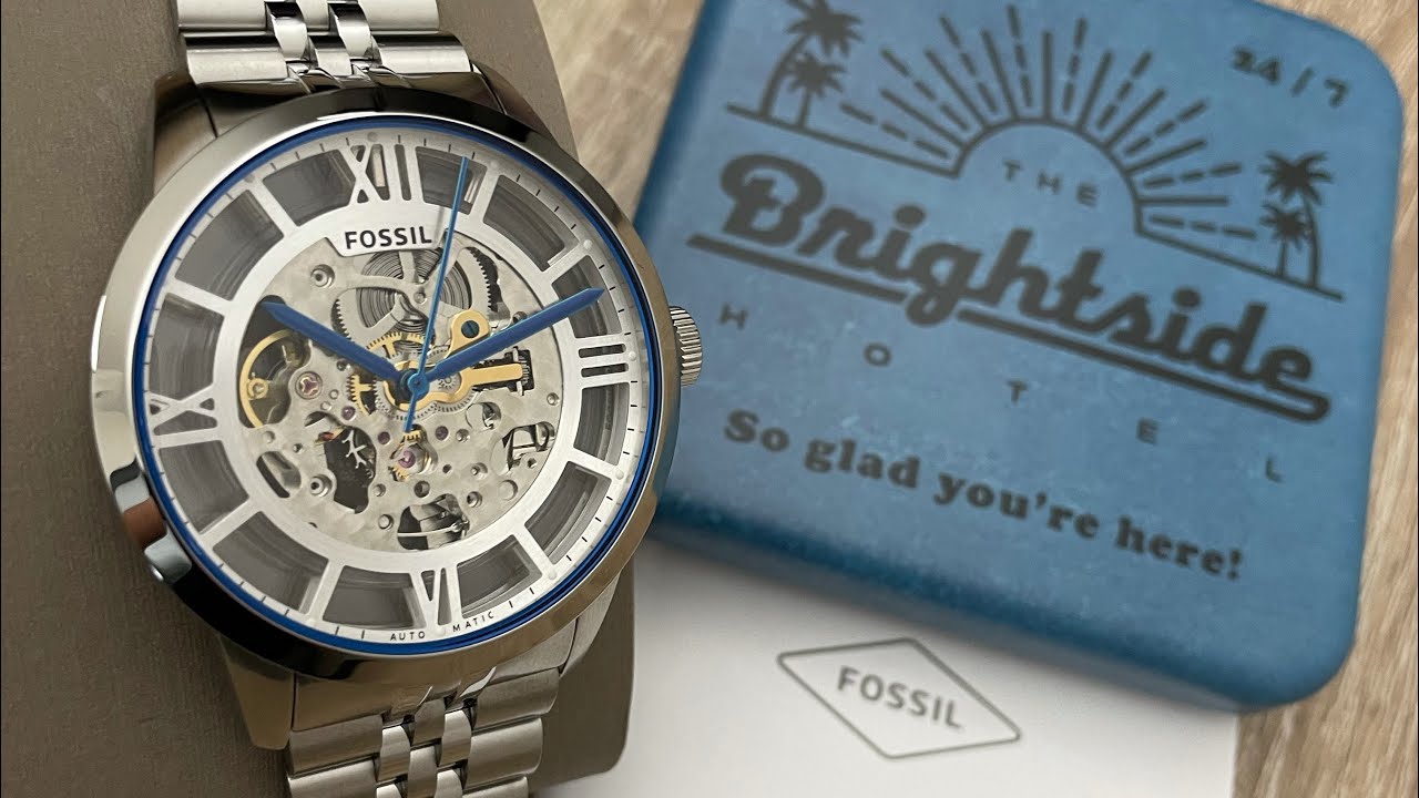 Fossil Townsman Automatic Skeleton Dial Men's Watch ME3044‬