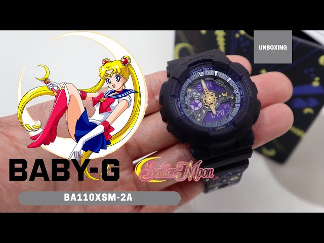 Unboxing Sailor Moon X Baby-G Watch BA110XSM-2A BA-110XSM-2A - YouTube