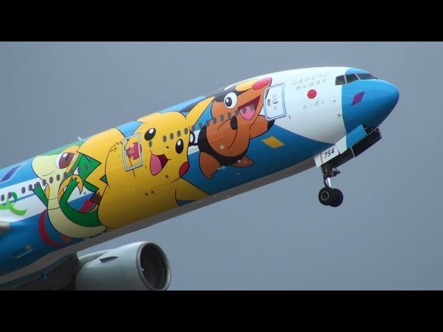 ピースジェット]ANA B777-300 JA754A TAKE-OFF KOMATSU Airport 小松