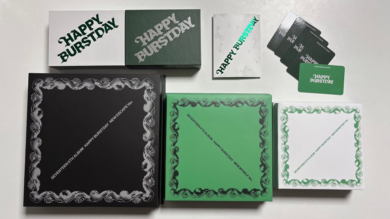 Seventeen Happy Burstday Unboxing (All 3 regular ver, all kit ver