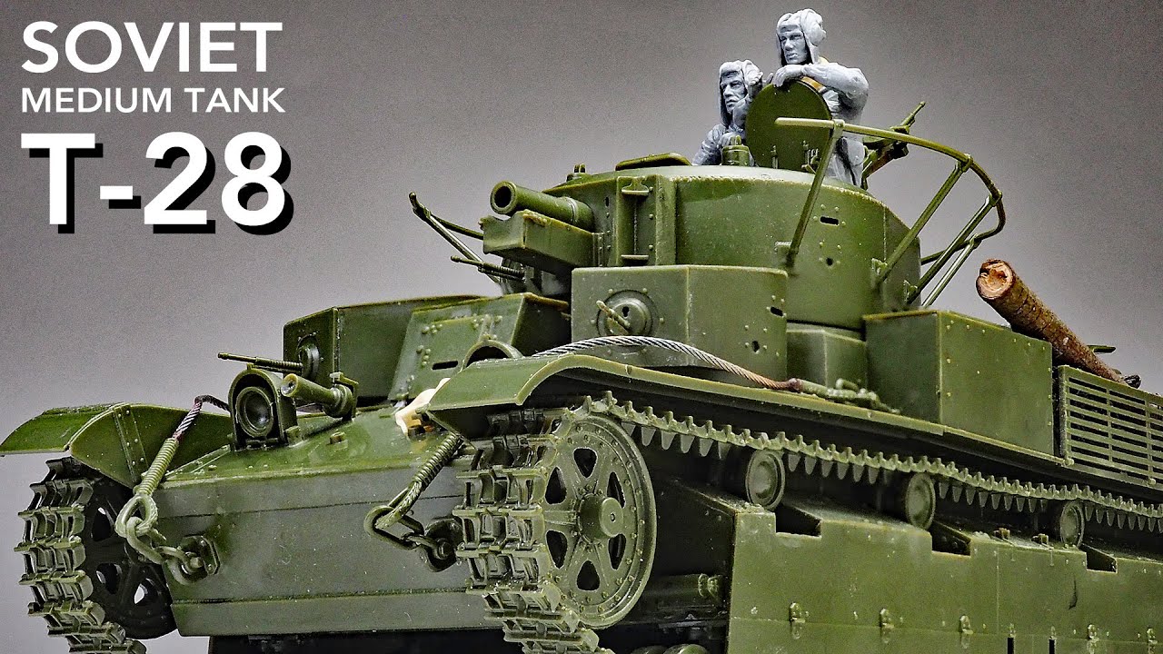 ホビーボス 1/35 ソ連中戦車 T-28 リベット接合型 ( English Subtitle