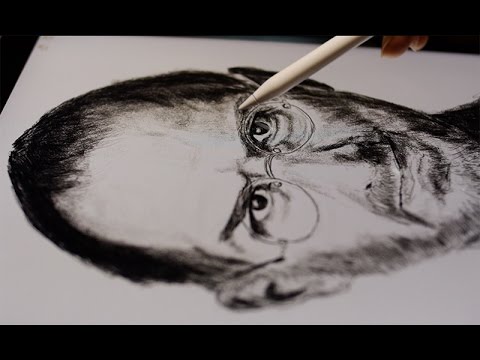 Steve Jobs iPad Pro & Apple Pencil - YouTube