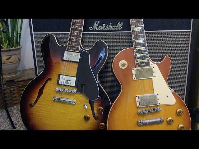 Gibson ES 335 vs Gibson Les Paul - YouTube