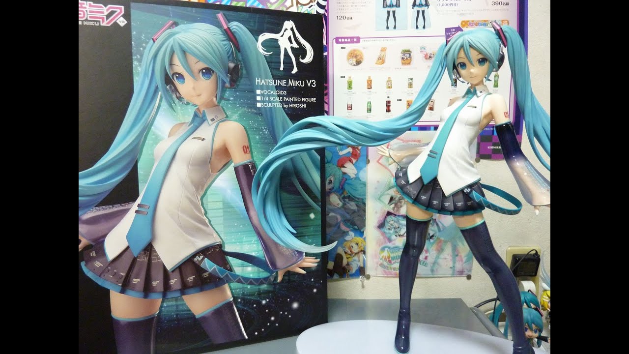初音ミクV3 1/4スケールフィギュア レビュー - YouTube