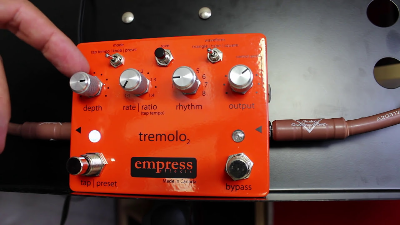 Empress Tremolo 2 | tap tremolo with rhythms - YouTube