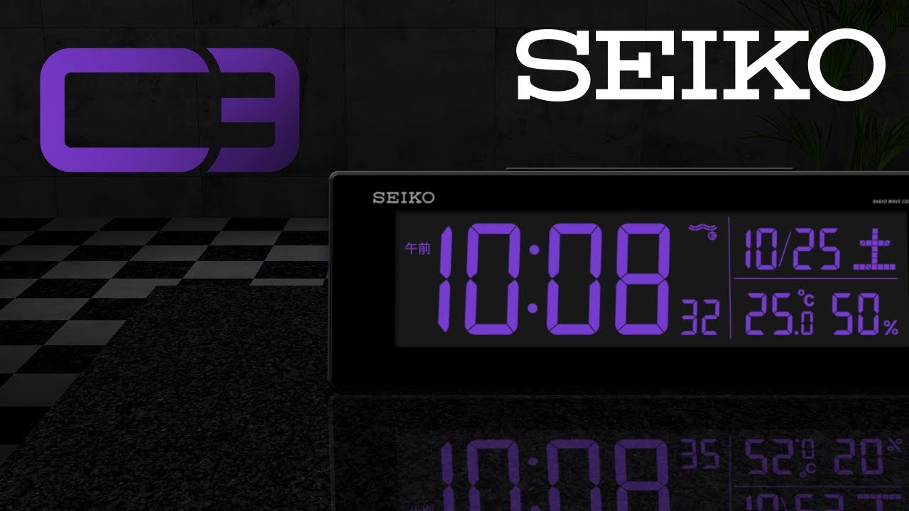 鮮やかな表示色が自由に選べる セイコーデジタル電波クロック シリーズ