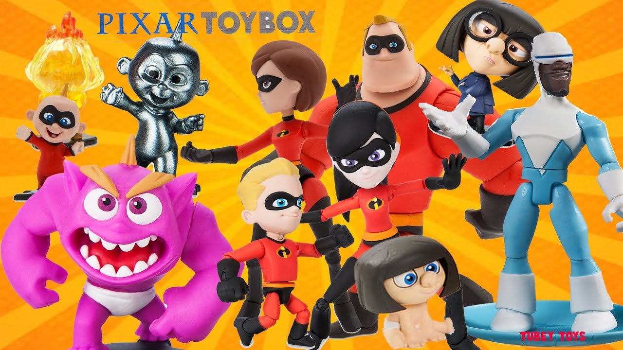 Pixar Toy Box Incredibles 2 Full Set Poseable Articulated Action
