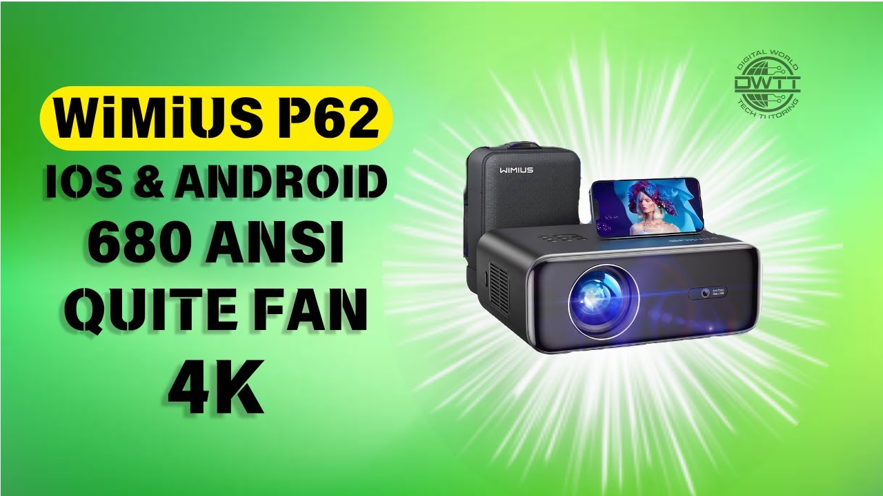 WiMiUS P62 1080P/4K Projector Quality Test & Review - YouTube