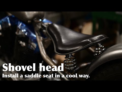 ④【B級チョッパー】汎用ソロシートを手間をかけて取り付け ショベル