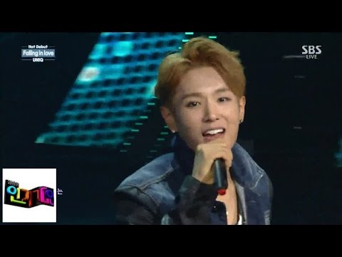 UNIQ] Falling in love @ popular song Inkigayo 141019 - YouTube
