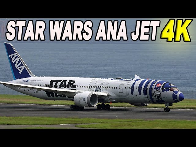 STAR WARS R2-D2 JET (JA873A) Boeing 787-9 STAR WARS C-3PO JET