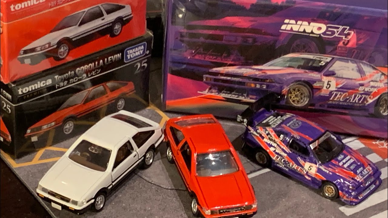 10月発売トミカプレミアム カローラレビン、スプリンタートレノ (AE86